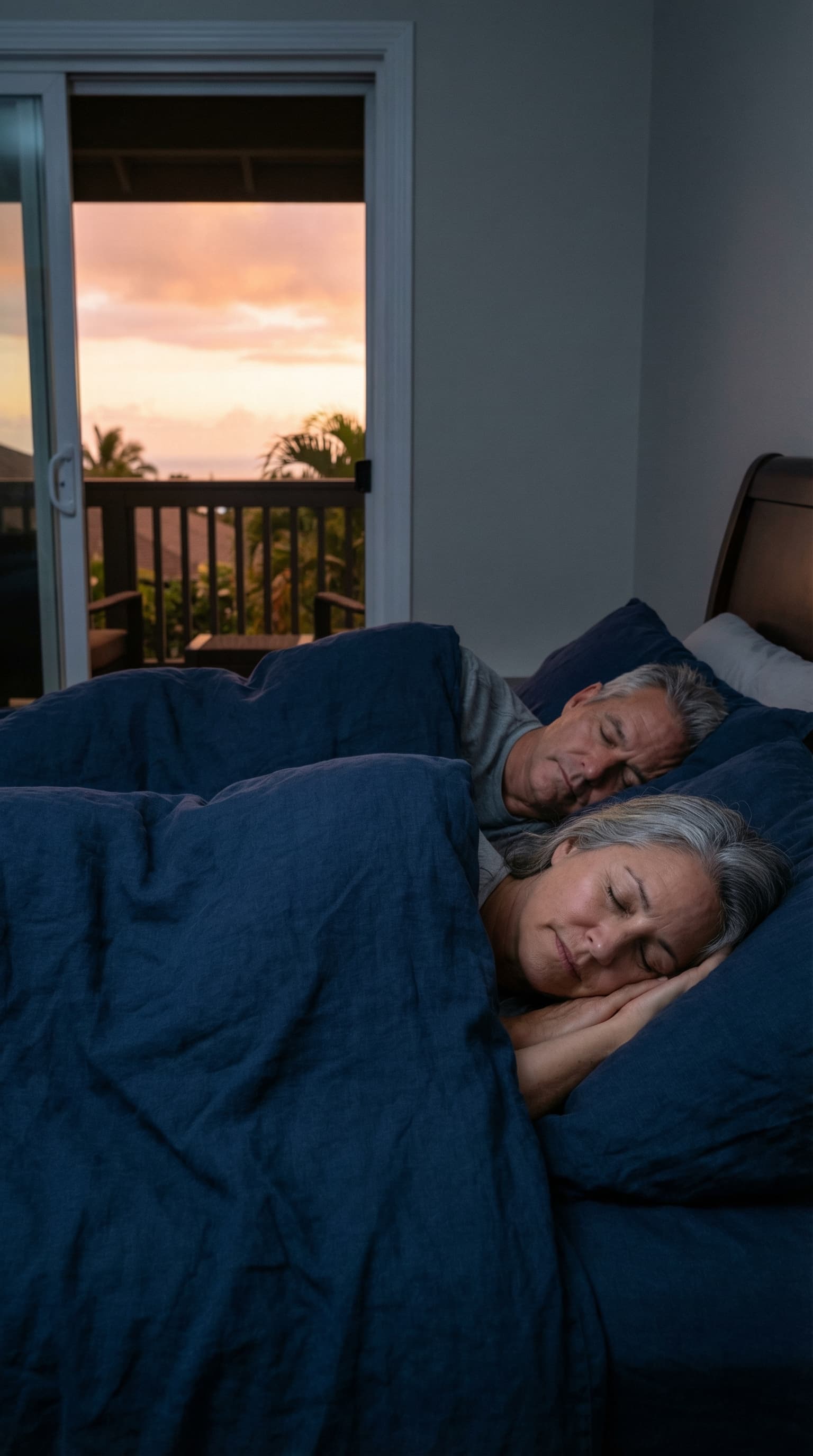Couple sleeping peacefully